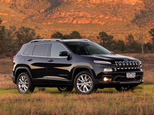 обоя автомобили, jeep, limited, cherokee, au-spec, 2014г, kl, темный