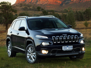 Картинка автомобили jeep темный 2014г kl au-spec cherokee limited