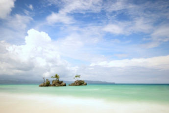 Картинка природа тропики пляж море остров деревья