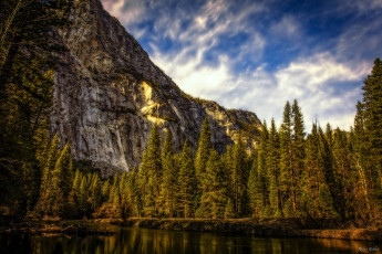 Картинка yosemite+national+park+california природа горы california park yosemite лес озеро парк сша