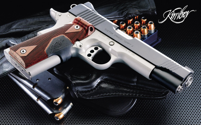 Обои картинки фото kimber custom carry , 45 pistol, оружие, пистолеты, патроны, пистолет