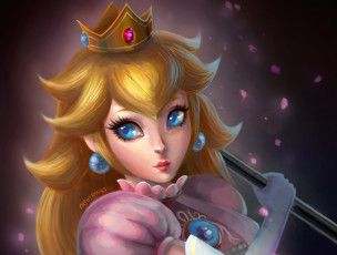 Картинка разное арты блондинка принцесса корона взгляд арт девушка rucas princess peach super mario