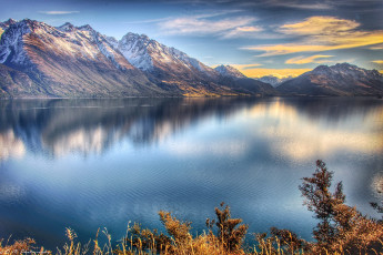 Картинка природа реки озера новая зеландия озеро горы водная гладь