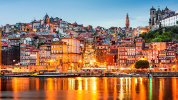 Картинка города порту+ португалия douro river