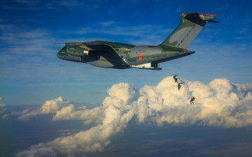 Картинка авиация военно-транспортные+самолёты brazilian air force embraer fab kc-390