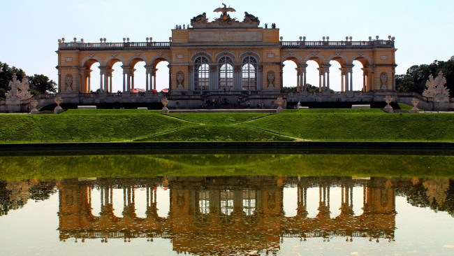 Обои картинки фото gloriette, города, вена , австрия