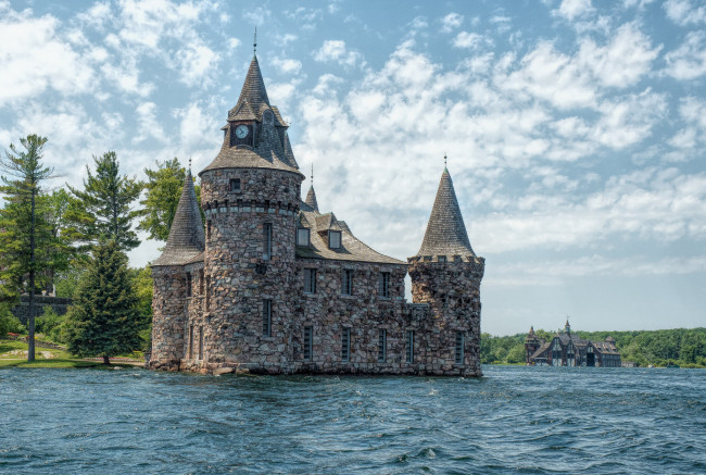 Обои картинки фото thousand islands, города, - дворцы,  замки,  крепости, озеро, горы