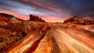 Картинка природа пустыни линии тучи горы пустыня америка небо облака каньоны скалы закат невада сша пейзаж