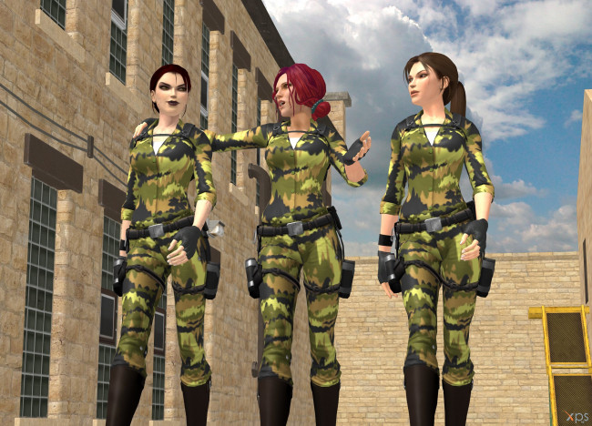Обои картинки фото 3д графика, армия , military, девушки, взгляд, униформа, фон