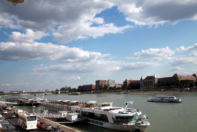 Обои картинки фото города, будапешт , венгрия, река, теплоходы
