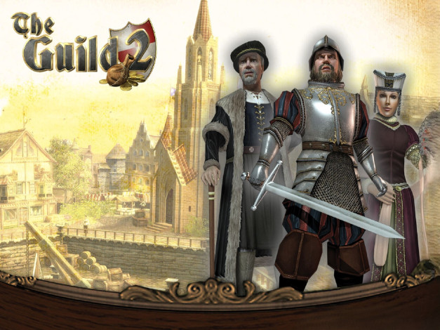 Обои картинки фото видео игры, the guild 2, персонажи, город