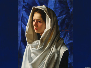 Картинка arsen kurbanov girl in white shawl рисованные арсен курбанов