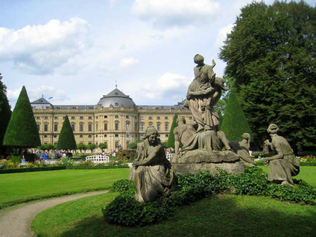 Обои картинки фото w&, 252, rzburg, residence, germany, города, памятники, скульптуры, арт, объекты, бавария, wuerzburg