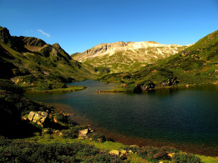 Картинка австрия штирия природа горы озеро