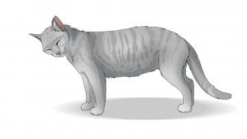 Картинка рисованные животные +коты животное белый фон кот