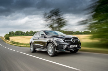 Картинка автомобили mercedes-benz amg 4matic coupе 2015г c292 uk-spec темный line gle 350 d