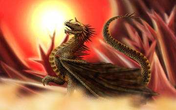 Картинка фэнтези драконы фон дракон