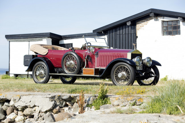 Обои картинки фото автомобили, классика, 1913г, tourer, hp, open, 40-50, ghost, silver, rolls-royce