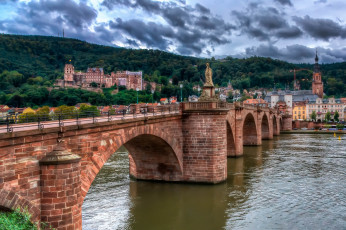 обоя heidelberg – puente carlos teodoro, города, прага , Чехия, мост, река