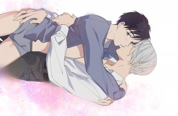 Картинка аниме yuri+on+ice парни