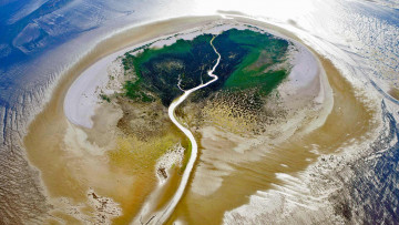 Картинка природа другое фризские острова река нидерланды панорама