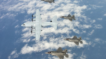 обоя f-35 lightning ii, авиация, боевые самолёты, дозаправка, lockheed, martin, f-35, lightning, 2, истребитель-бомбардировщик, ввс, сша