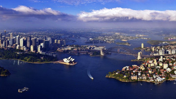 обоя города, сидней , австралия, панорама