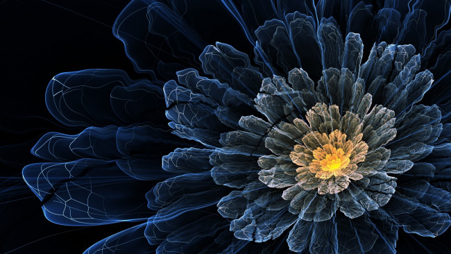 Обои картинки фото 3д графика, цветы , flowers, цветок, синий