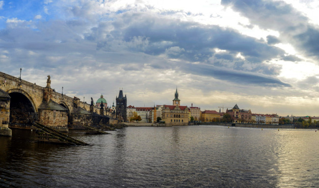 Обои картинки фото города, прага , Чехия, влтава, мост, карлов