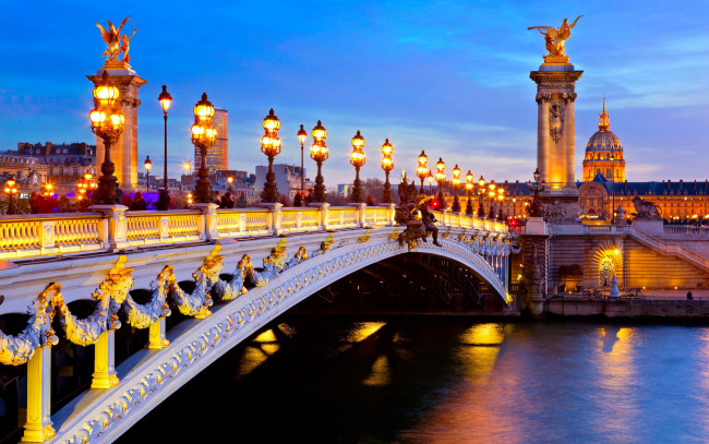 Обои картинки фото города, париж , франция, мост