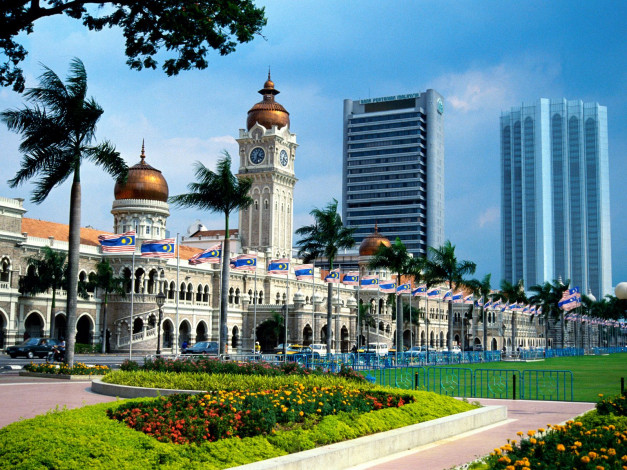 Обои картинки фото sultan, abdul, samad, building, kuala, lumpur, malaysia, города, куала, лумпур, малайзия