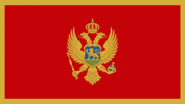 Обои картинки фото Черногория, разное, флаги, гербы, двуглавый, орел, золотой, красный