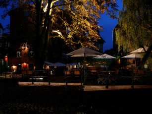 Картинка германия люнебург города улицы площади набережные ночь фонари