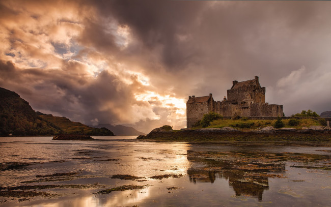 Обои картинки фото eilean, donan, castle, scotland, города, замок, эйлиан, донан, шотландия