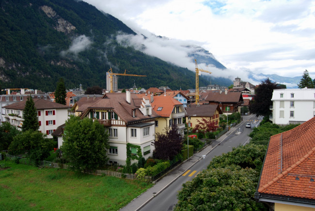 Обои картинки фото interlaken, switzerland, города, улицы, площади, набережные, дома, улица, дорога