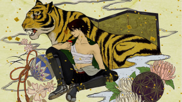 Картинка аниме tiger+and+bunny котецу дикий тигр