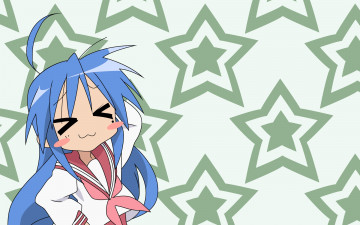 Картинка аниме lucky+star фон взгляд девушка