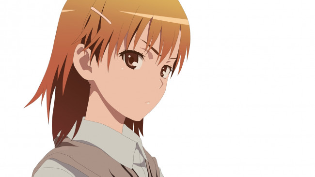 Обои картинки фото аниме, toaru majutsu no index, взгляд, девушка, фон