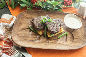 Картинка еда бутерброды +гамбургеры +канапе зелень соус фасоль бутерброд