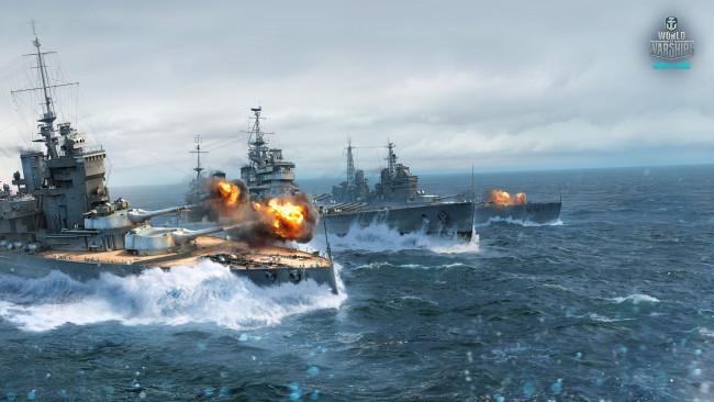 Обои картинки фото видео игры, world of warships, action, world, of, warships, онлайн, симулятор