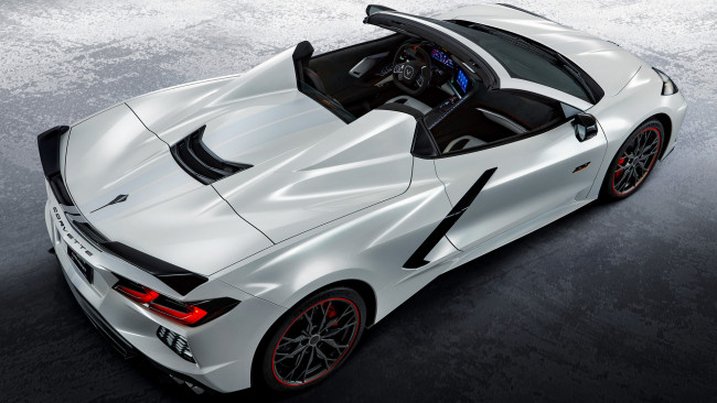 Обои картинки фото chevrolet corvette stingray convertible 70th anniversary 2023, автомобили, corvette, chevrolet, stingray, convertible, 70th, anniversary, 2023