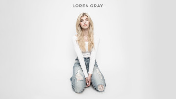 обоя loren gray, музыка, -другое, лорен, грей, американская, певица, белый, фон