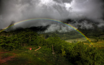 обоя moorea, rainbow, природа, радуга