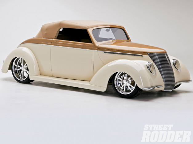 Обои картинки фото 1937, ford, cabriolet, автомобили, custom, classic, car