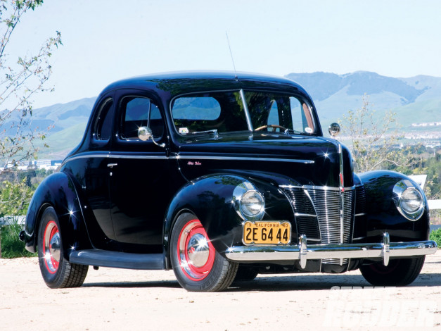 Обои картинки фото 1940, ford, deluxe, coupe, автомобили, custom, classic, car