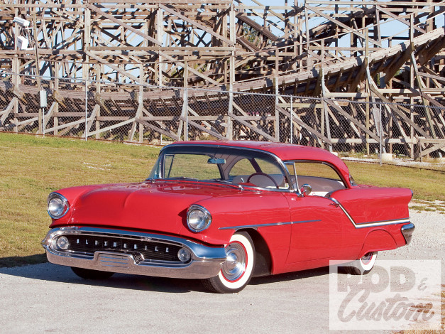 Обои картинки фото 1957, oldsmobile, rocket, 88, автомобили