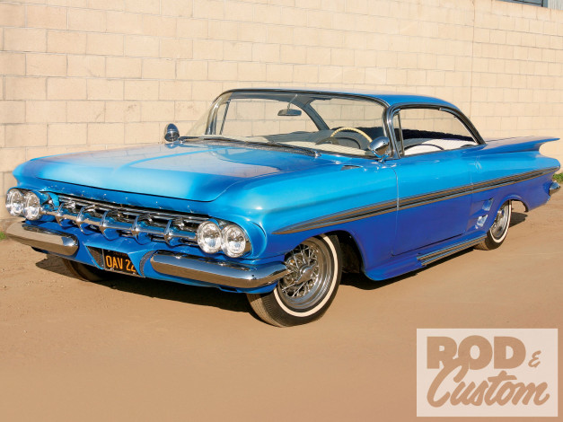 Обои картинки фото 1959, chevy, impala, автомобили, chevrolet