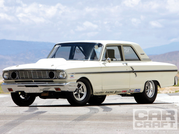 Обои картинки фото 1964, ford, fairlane, 500, автомобили, hotrod, dragster