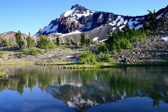 Картинка природа горы отражение
