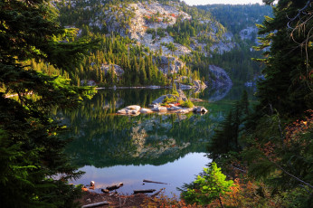 Картинка tuck lake скайкомиш сша природа реки озера озеро горы лес